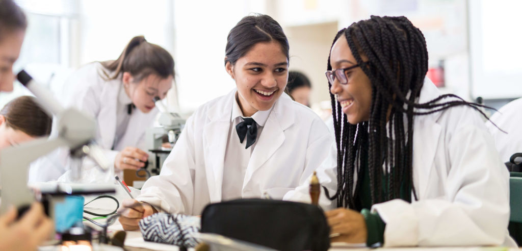 Girls in Science Lab